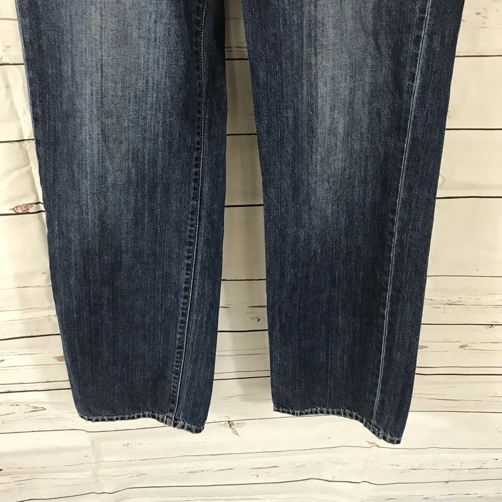J Crew Jeans Men's 32x32 Blue Straight Leg Cotton Denim Mid Rise